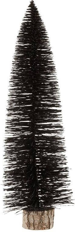 J-Line Kerstboom polyresin glitter|zwart large