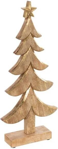 J-Line Kerstboom hout goud large