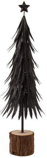 J-Line Kerstboom metaal glitter|zwart small