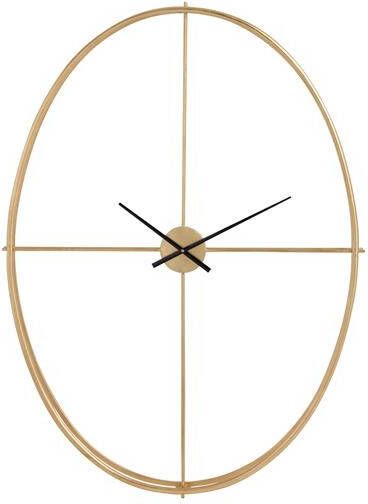 J-Line klok Ovaal metaal goud large Ø 125.5 cm