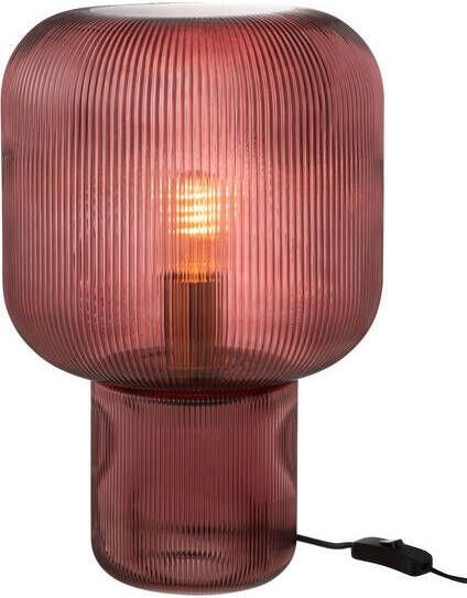J-Line Lamp Glas Rood 29x29x42cm