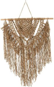 J-Line Muur Hanger Macrame Jute Naturel Large