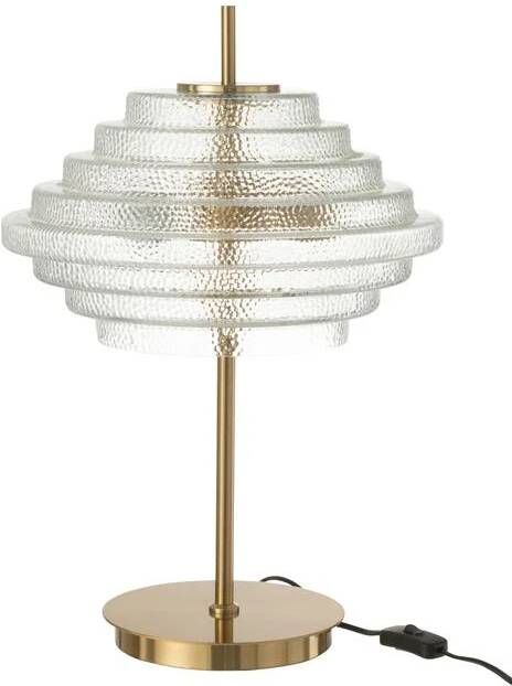 J-Line Tafellamp Led Goud Metaal|glas Doorschijnend