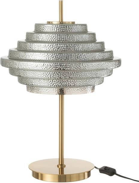 J-Line Tafellamp Led Goud Metaal|rookglas 54x36x36cm