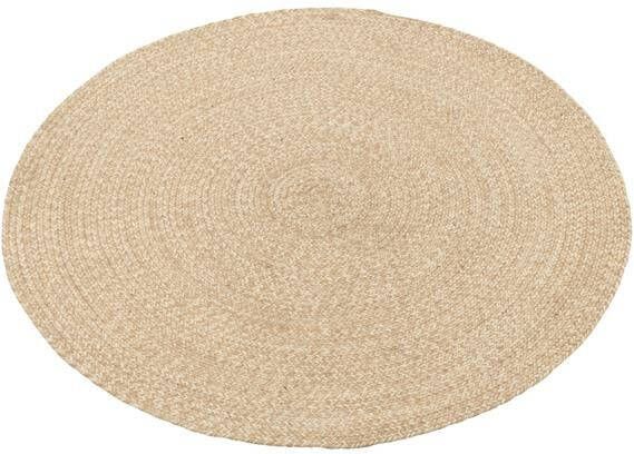 J-Line Tapijt Miami Outdoor Polyester Naturel Medium 150x150x2cm
