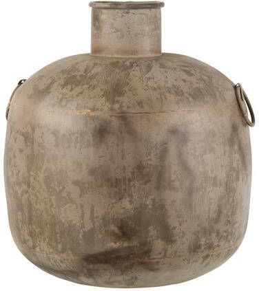 J-Line Vaas Antiek Rond Bruin Small 44x44x47cm