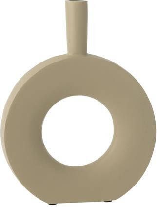 J-Line vaas Cirkel aluminium ivoor 30 cm hoog