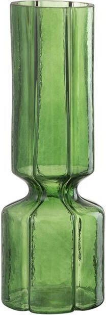 J-Line vaas Jef Llijnen glas groen 28 cm hoog
