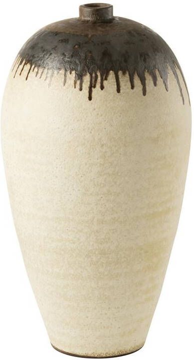 J-Line vaas Lombok keramiek beige|bruin large 72 cm hoog
