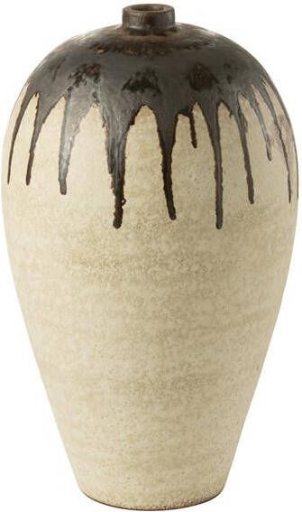 J-Line vaas Lombok keramiek beige|bruin small 56 cm hoog