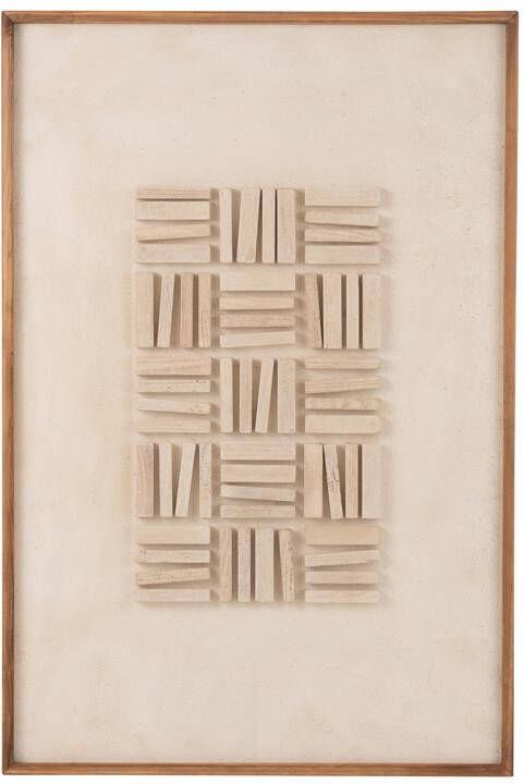 J-Line Wanddecoratie John Dennenhout|Canvas Wit