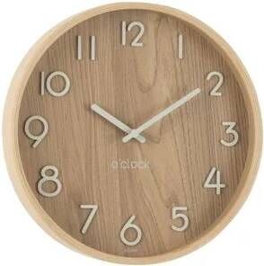 J-Line Wandklok Multiplex|Mdf Naturel Small
