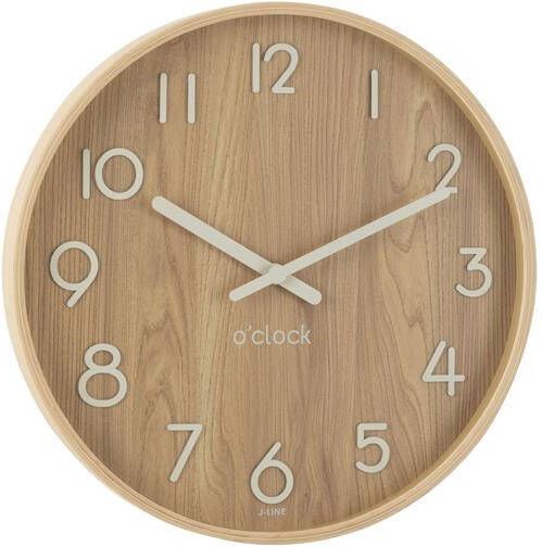 J-Line Wandklok Multiplex|Mdf Naturel Small