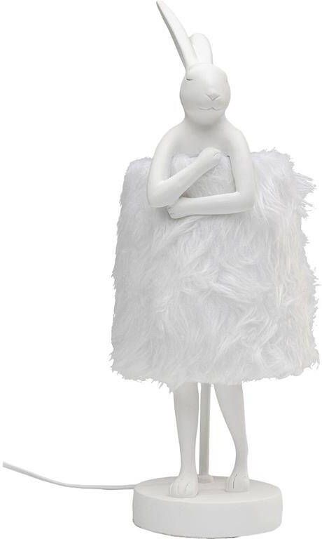 Kare Design Animal Fluff Tafellamp konjin 50cm wit