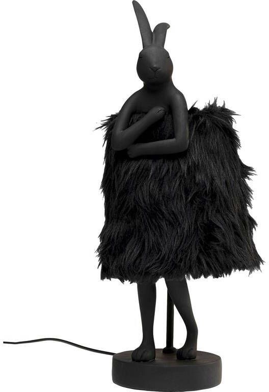 Kare Design Animal Fluff Tafellamp konjin 50cm zwart