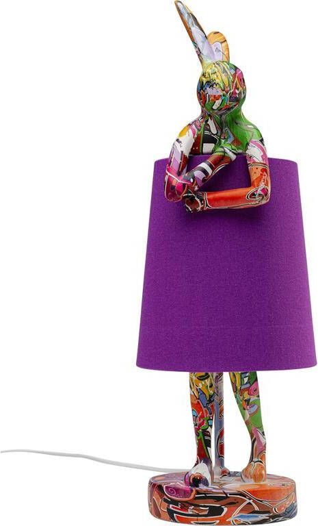 Kare Design Animal Tafellamp konjin 50cm graffiti en paars