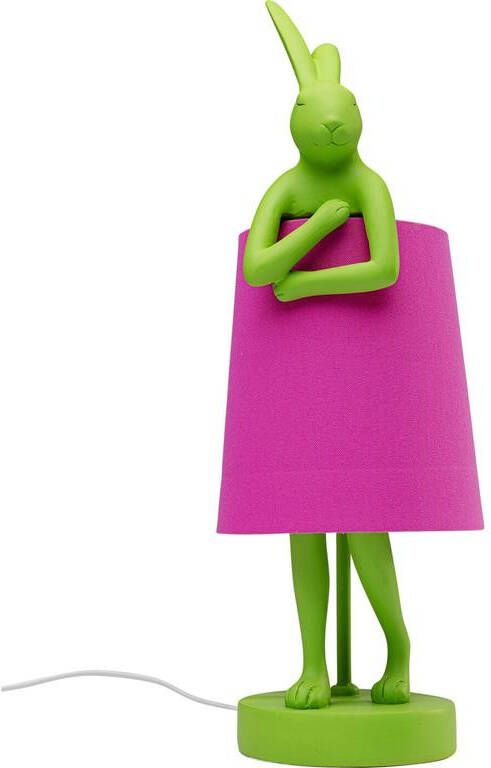 Kare Design Animal Tafellamp konjin 50cm groen en roze