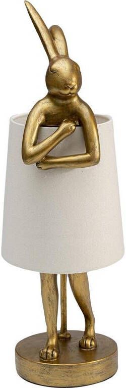 Kare Design Kare Tafellamp Animal Rabbit Gold White 50cm