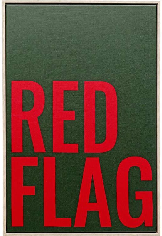 Kare Design Red Flag Schilderij 40x60cm