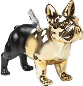 Kare Design Spaarpot Bulldog Gold|Black