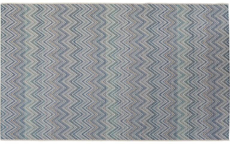 Kare Design Vloerkleed Zigzag blauw 330x230cm