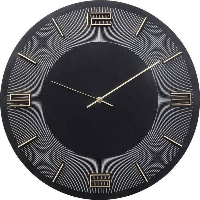 Kare Design Kare Wandklok Leonardo Black Gold