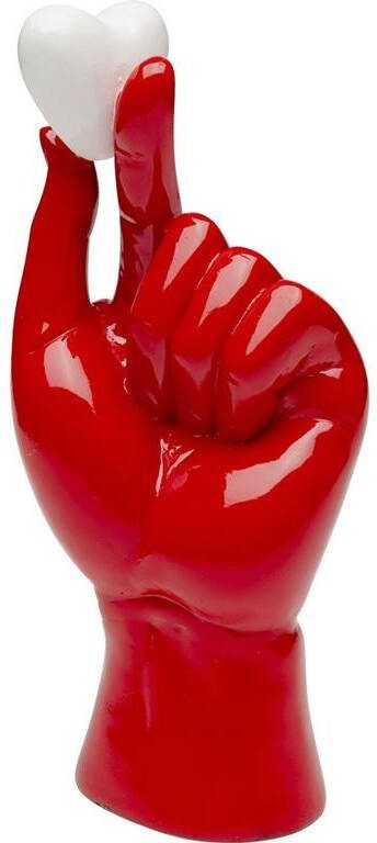 Kare Design Woonaccessoires hand wit hart rood
