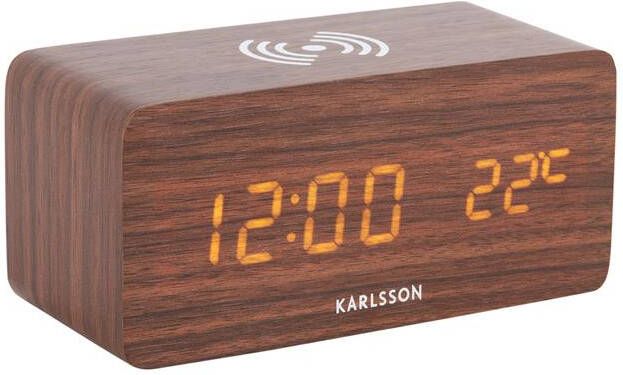 Karlsson Alarm Clock Block w. Phone Charger LED