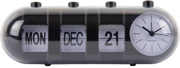 Karlsson Alarm Clock Retro Tube Calendar Flip