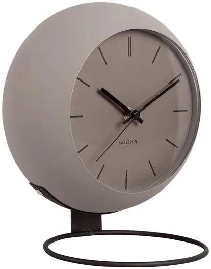 Karlsson Table clock Nirvana Globe dark warm grey