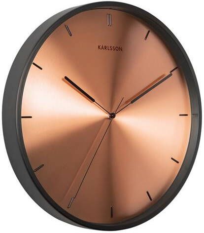 Karlsson Wall clock Finesse copper dial black case