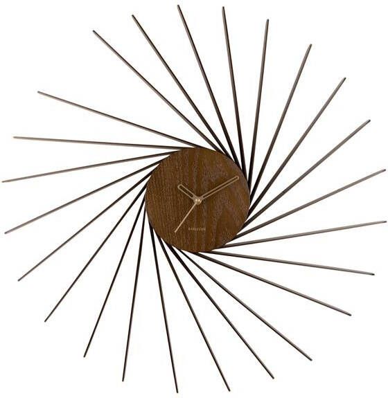 Karlsson Wall clock Helix XL dark wood veneer
