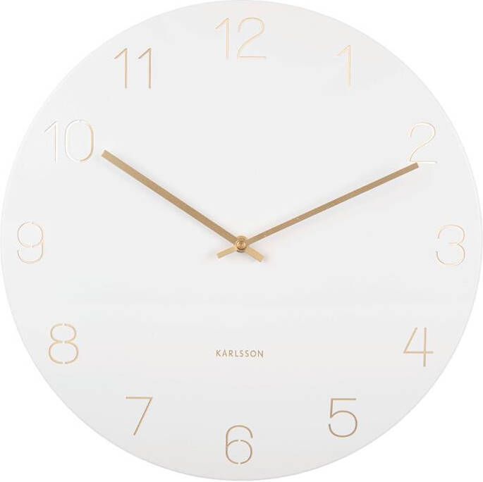Karlsson wandklok Charm 40 x 3 5 cm staal wit