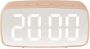 Karlsson Alarm clock Silver Mirror LED oval faded pink - Thumbnail 1