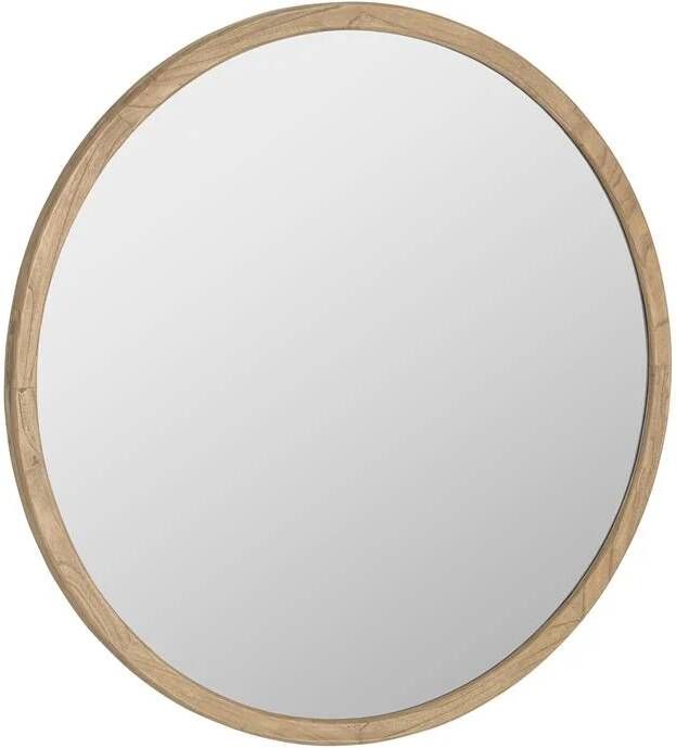 Kave Home Alum Aluin ronde spiegel massief hout mindi Ø 100 cm