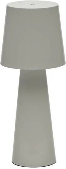 Kave Home Arenys grote tafellamp met grijs geschilderde afwerking