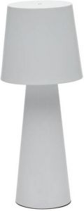 Kave Home Arenys grote tafellamp met wit geschilderde afwerking