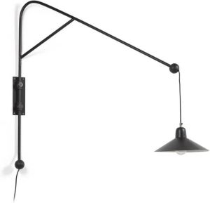 Kave Home Eleazar Metalen wandlamp eleazar met zwarte afwerking