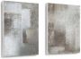 Kave Home Vinka set van 2 witte en grijze canvassen 30 x 40 cm - Thumbnail 2