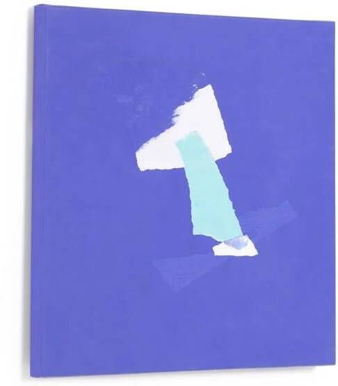 Kave Home Zoeli blauw abstract canvas 50 x 50 cm
