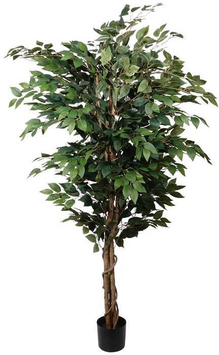 Kopu Kunstplant Ficus Benjamina 150 cm in zwarte pot 1764 bladeren