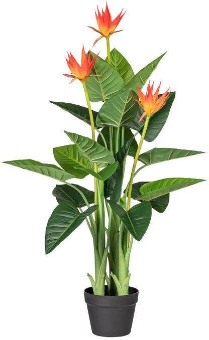 Kopu Kunstplant Guzmania 105 cm met 3 oranje bloemen Nepplant