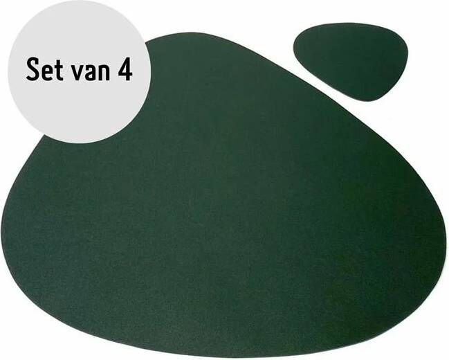 Krumble Placemat set design 4 stuks Groen