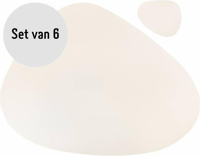 Krumble Placemat set design 6 stuks Gebroken wit