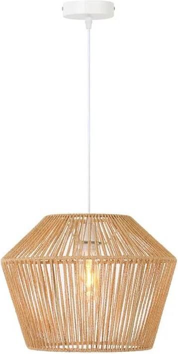 Light & Living Hanglamp Caspian Bruin|Wit- Ø40cm
