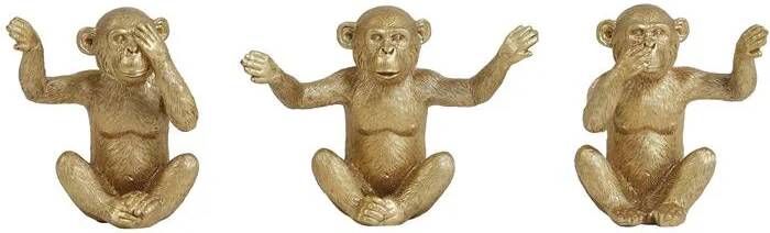 Light & Living Ornament Monkey Goud Set