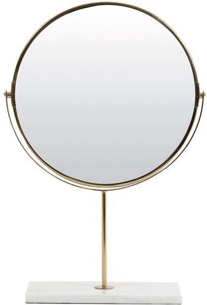 Light & Living Spiegel op Voet Riesco Marmer Wit-Goud 33x12 5x48cm