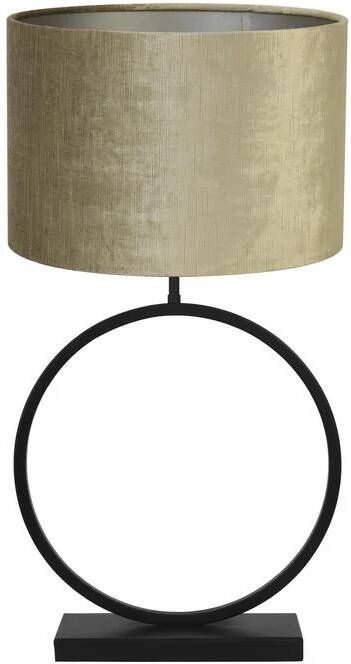 Light & Living Tafellamp Liva|Gemstone Zwart|Brons Ø40x78 5cm