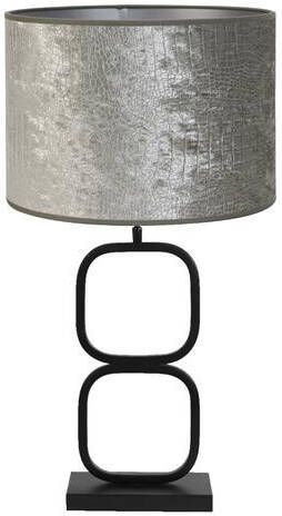 Light & Living Tafellamp Lutika|Chelsea Zwart|Zilver Ø30x67cm