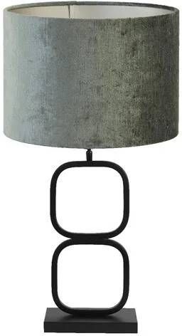 Light & Living Tafellamp Lutika|Gemstone Zwart|Antraciet Ø30x67cm